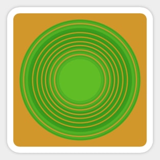 Orange and green circles Sticker